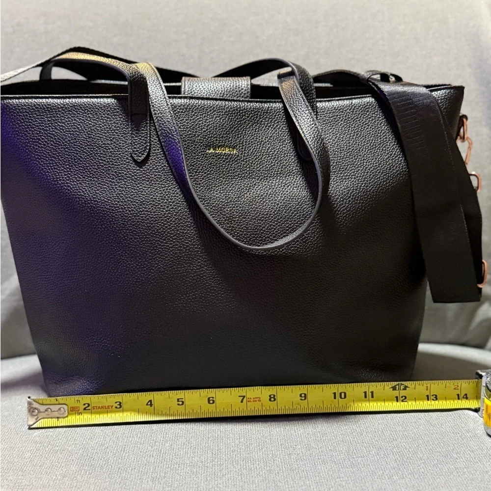 Black La Morsa Diaper Bag w/changing Pad NWOTs